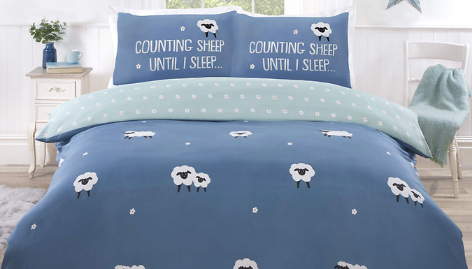 Counting Sheep Duvet Set - 2 Colours & 3 Sizes