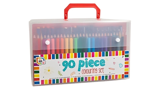 90-Piece Cased Colouring Art Set