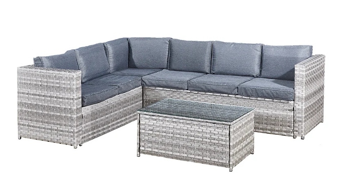 Acorn Rattan Corner Sofa with Coffee Table