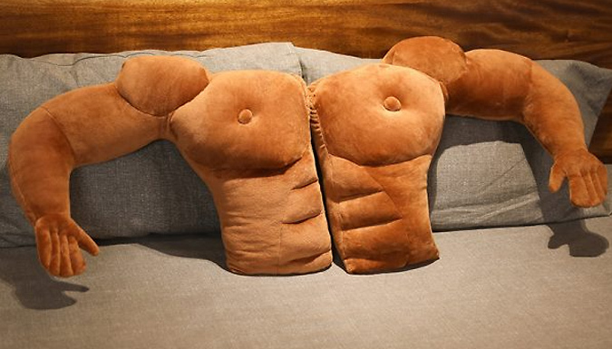 Supertrendinuk Muscled Hench Boyfriend Body Pillow - 2 Colours & 2 Sides