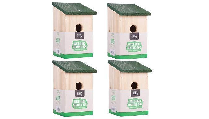 4 x Wooden Nesting Boxes from Go Groopie