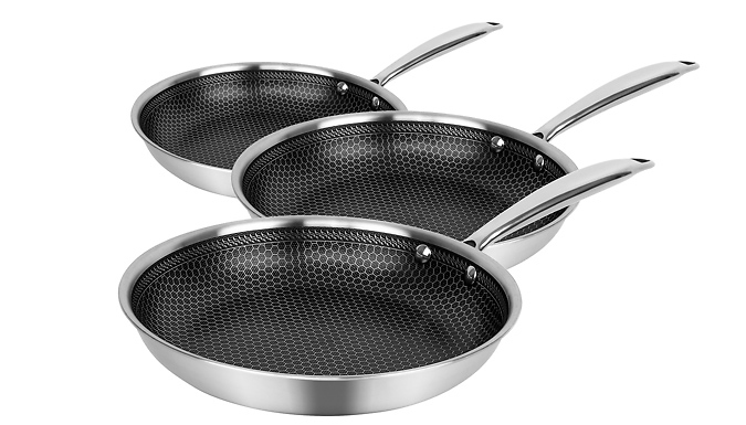 Stainless Steel Honeycomb Non-Stick Frying Pan