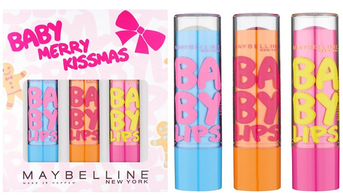 3-Piece Maybelline Baby Merry Kissmas Lip Balms Gift Set