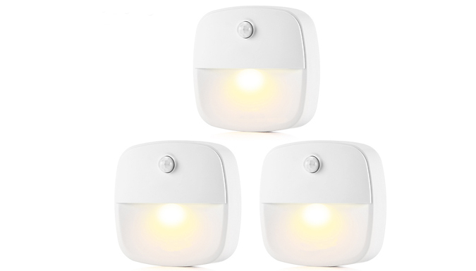 3 Pack Motion Sensor Night Lights - 2 Design Options