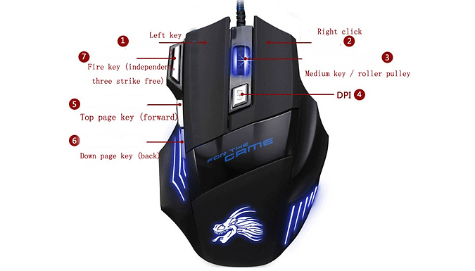 USB LED Wired Gaming Mouse