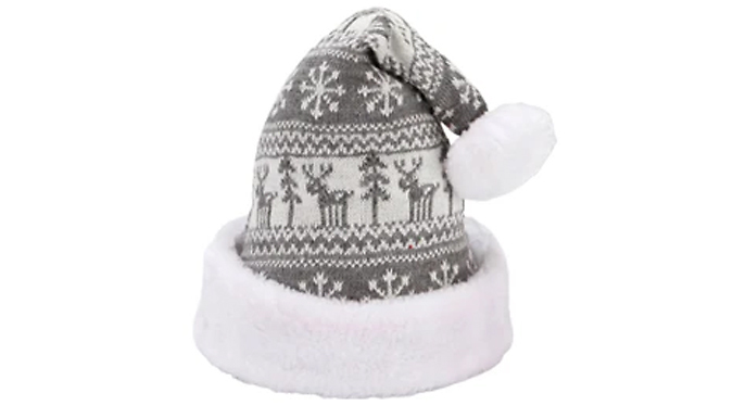 Unisex Knitted Christmas Snowflake Hat - 4 Styles & 1, 2 and 4 Packs