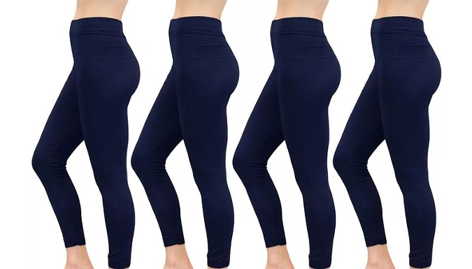 Pack of 4 Fleece-Lined Leggings - 2 Colours