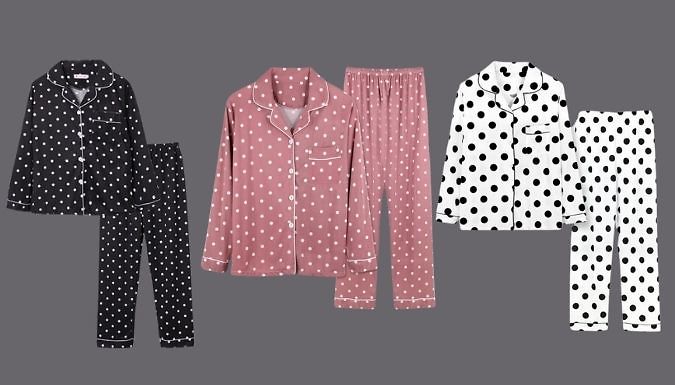 2-Piece Polka Dot Pyjama Set - 3 Colours, 4 Sizes