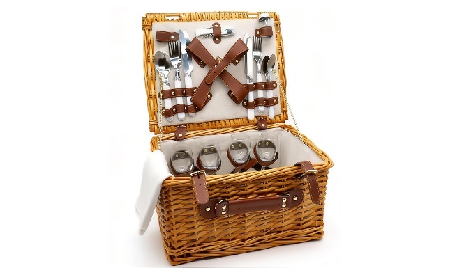 Wicker Picnic Basket Set