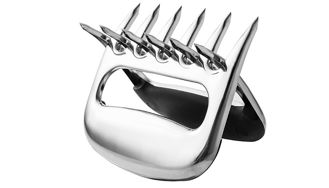 Pair of Stainless Steel Bear Claw Meat Shredders