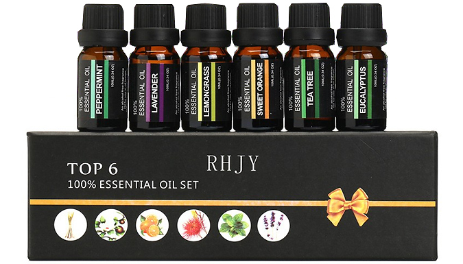 6, 12 or 18-Pack of Assorted Essential Oils 10ml