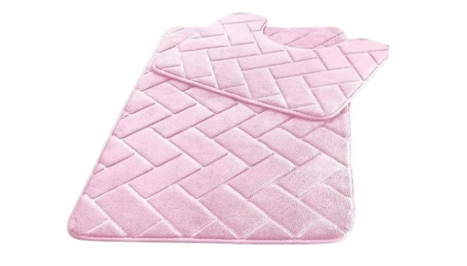 2-Piece Memory Foam Bathroom Mat Set - 10 Colours!