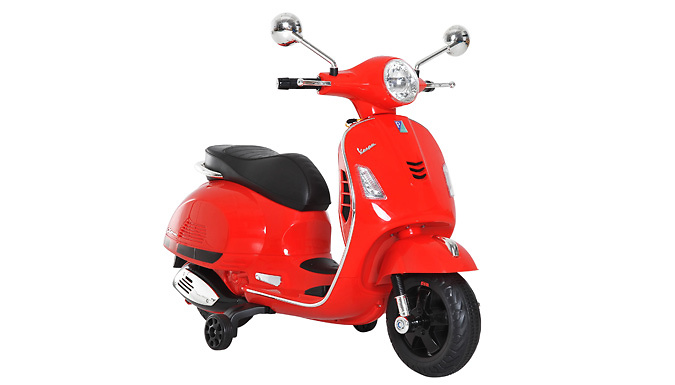 HOMCOM 6V Kids' Vespa Licensed Ride-On Motorcycle - 2 Colours