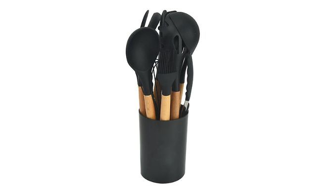 12-Piece Silicone Kitchen Utensils Set - 8 Colours