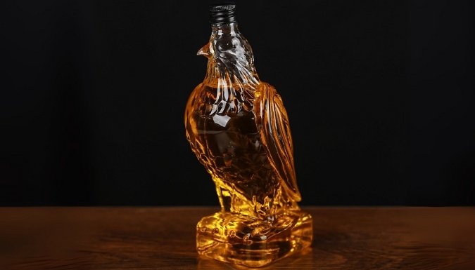 Wolf or Eagle Glass Whiskey Decanter