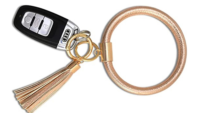 Wristband Bangle Key-Ring Bracelet - 11 Colours