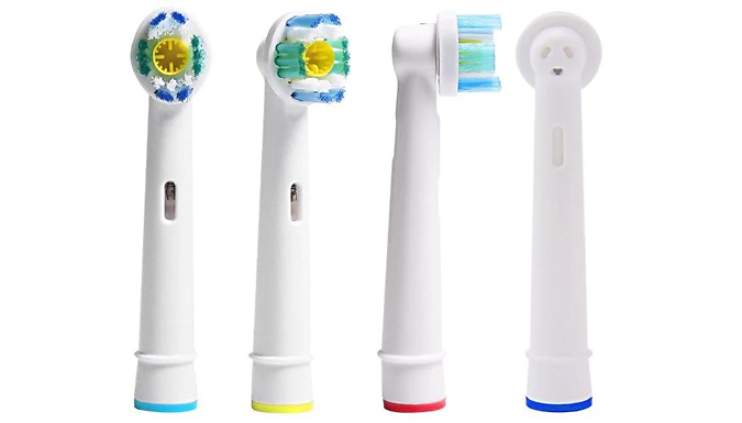 4 Pack Replacement Toothbrush Heads Compatible with Oral B