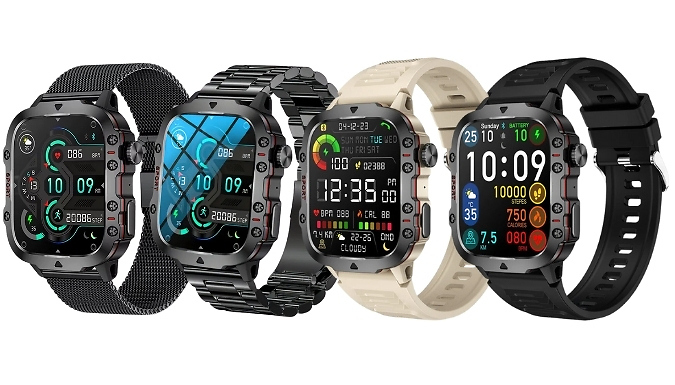 Fitness Tracking Smartwatch - 4 Styles