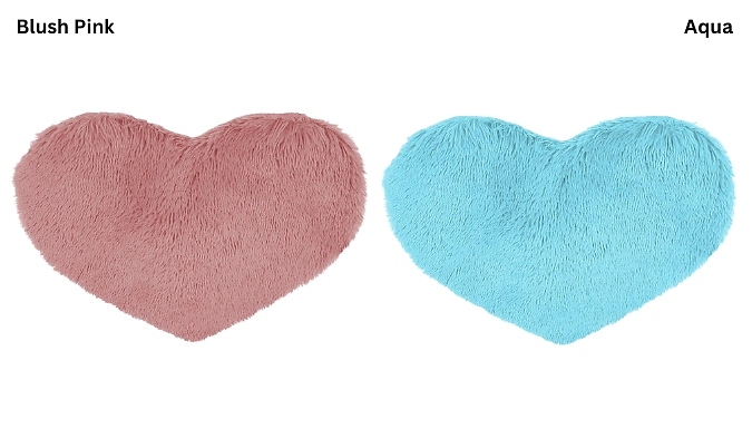 Love Heart Fluffy Area Rug - 12 Colours