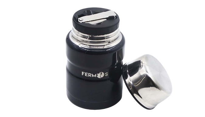 Image of 500ml Stainless Steel Thermal Mug with Folding Spoon