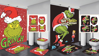 3 or 4-Piece Grinch Inspired Bathroom Decoration Set - 5 Styles