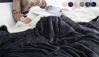 Soft Fluffy Thick-Fleece Blanket - 6 Colours & 3 Sizes