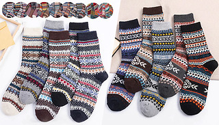 5-Pack Women's Winter Socks - 9 Designs