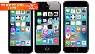 Apple iPhone 4, 5S, 6 or SE Unlocked Black - 8GB or 16GB