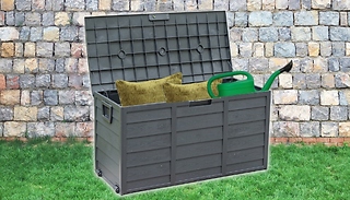 Black 300L Outdoor Garden Storage Chest