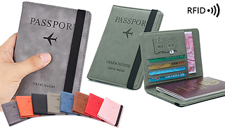 RFID Passport & Card Holder Wallet - 8 Colours!