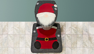 Faceless Santa Claus Toilet Seat Cover Set