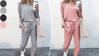 Long-Sleeve Loungewear Set - 4 Colours & 5 Sizes