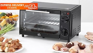 HOMCOM 9L Mini Convection Oven - With Free Baking Tray & Wire Rack!