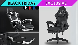 Ergonomic Gaming Chair with Footrest - 4 Colours