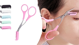 Stainless Steel Eyebrow Trimmer Scissors - 5 Colours