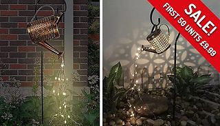 Hanging Solar-Powered Sprinkle Light Watering Can - 2 Styles