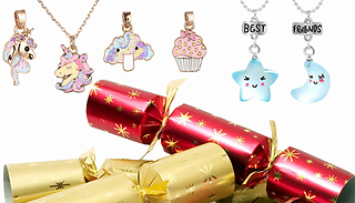 6 or 12 Children's Unicorn Necklace Crackers