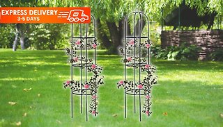 2-Pack Garden Steel Obelisk
