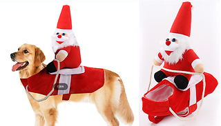 Riding Santa Claus Pet Outfit - 4 Sizes