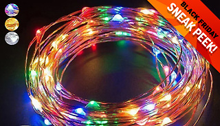 22M Solar 200-LED Fairy Lights - 3 Colours