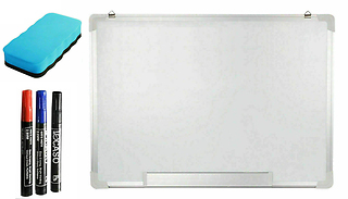 Magnetic Dry Wipe Whiteboard with Markers, Magnets and Eraser