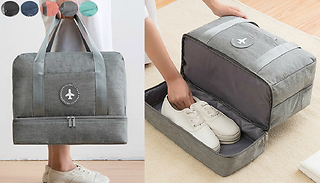 Travel Holdall Bag with Secret Shoe Compartment - 5 Colours