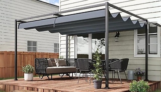 Outsunny Metal Pergola with Retractable Roof - 2 Sizes & 2 Colours!