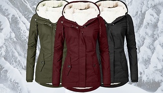 Fleece-Lined Winter Warm Parka Coat - 3 Colours, 7 Sizes 