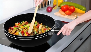 Non-Stick Wok Pan with Lid - 3 Sizes