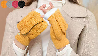 Knitted USB Heated Mittens - 4 Colours