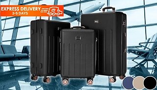 3-Piece Hard Shell Suitcase Set - 3 Colours