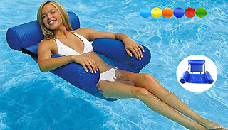 Inflatable Floating Pool Lounge Chair - 6 Colours