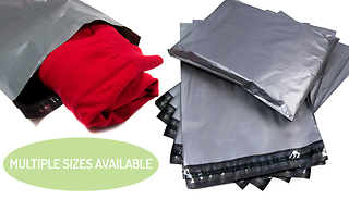 100-Pack of Grey Adhesive Mailing Bags - 4 Sizes
