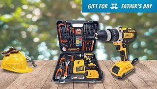 21v Cordless Combi Drill and 118-Piece Ultimate DIY Tool Kit!